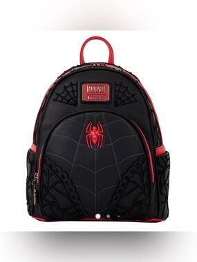 Marvel Black and Red Spider Emblem Mini Backpack